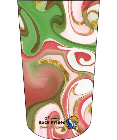 Christmas Glitter Marble V1 3Ply Amputee Stump Sock - Festive and Functional - Buy Online on GoSupps.com