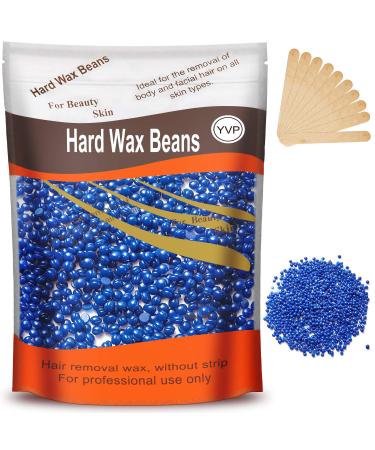 Hard Wax Beans for Painless Hair Removal, Yovanpur Brazilian Waxing for Face, Eyebrow, Back, Chest, Bikini Areas, Legs At Home 300g (10 Oz)/bag with 10pcs Wax Spatulas(Chamomile)
