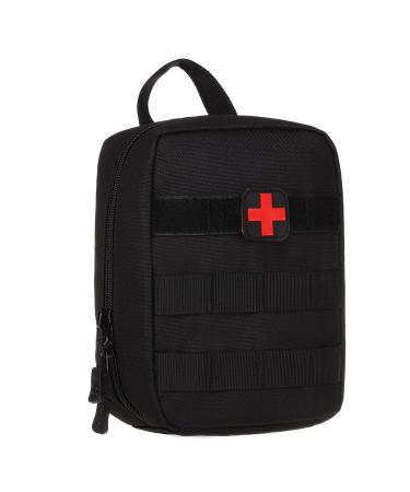 HuntVP Tactical empty first aid bag with red cross patch 1000d molle Pouch emergency bag militarily waterproof for camping outdoor black - Buy Online on GoSupps.com