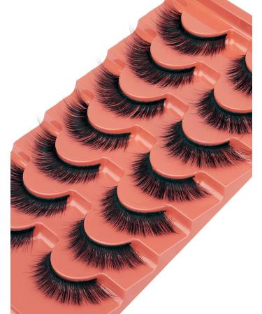 JIMIRE Fox Eye False Eyelashes Faux Mink Eyeliner Effect Cat Eye Lashes Natural Look Angled Winged Fake Eyelashes Pack 7 Pairs Q - Buy Online on GoSupps.com