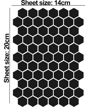 Biomar Labs Hexagon Reflective Stickers Set - 71 Self-Adhesive Bike Safety Reflectors (Black) - Premium Reflex Film for Enhanced Visibility - Buy Online on GoSupps.com