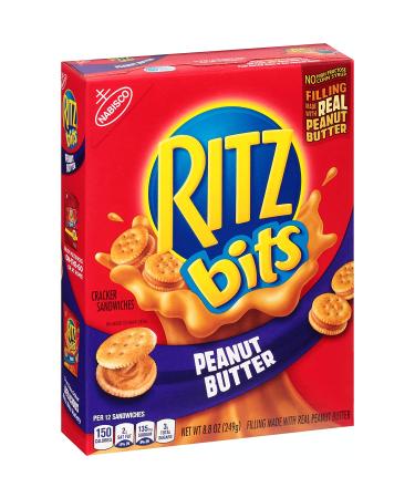 RITZ Bits Peanut Butter Sandwich Crackers 8.8 oz Pack of 12 - 8.8 Ounce (Pack of 12) - Buy Online on GoSupps.com