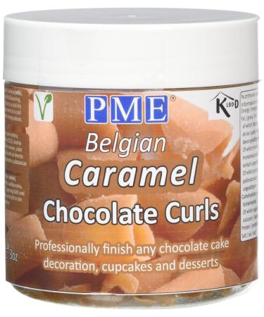 PME Belgian Caramel Chocolate Curls 85 g