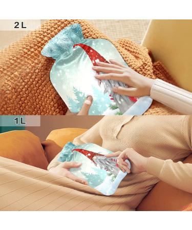 Merry Christmas Dwarf Snowman Heat Bottle - 2L Hot Water Bag for Pain Relief & Cramps - Buy Online on GoSupps.com