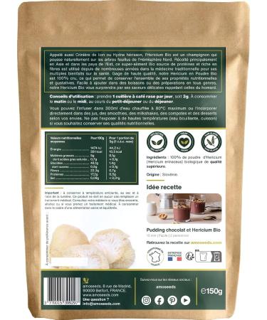 Hericium powder Bio (150g) - Buy Online on GoSupps.com