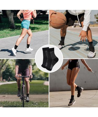 Plantar Fasciitis Support Socks 4 Pairs Black S/M - Compression Foot Sleeve for Pain Relief, Achilles Tendonitis, Neuropathy - Ankle Brace for Men and Women - Ideal for Arthritis Recovery and Sports - Buy Online on GoSupps.com