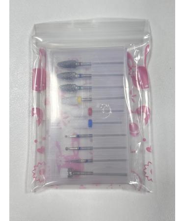 10Pcs Nail Drill Bits for Acrylic Nails Professional Tungsten Carbide and Ceramic 3/32 Nail Drill Bit Set for Remove Cuticles of Engraved Gel Nails or Acrylic Nails - Buy Online on GoSupps.com