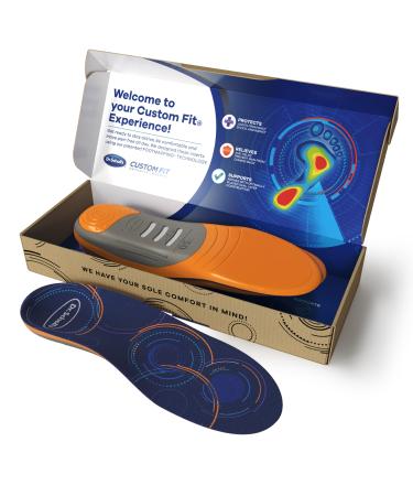 Dr. Scholl's Custom FiT Comfort Insoles Low Arch Support Shoe Inserts for Women Size 9.5-10 | Men 8.5-9 Full Length Insoles Men Women Superior All Day Comfort and Plantar Fasciitis Relief CF750 Low Arch Men's 8.5-9 Women's 9.5-10
