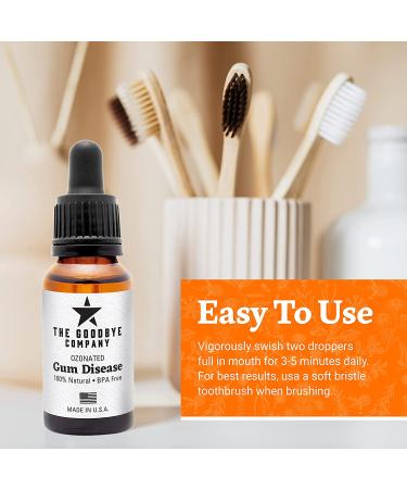 Ozonated GoodBye Gum Disease - Natural and Effective Oral Gum Disease Treatment with Neem and Clove Oils - 0.5 Fl Oz - Buy Online on GoSupps.com