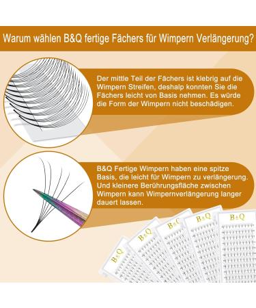 Shop 12D-D-0.05-9mm Finished Eyelashes | 3D 4D 6D 10D Eyelash Extensions | Volume & Curl Options - B & Q Black C & D Curl - Buy Online on GoSupps.com