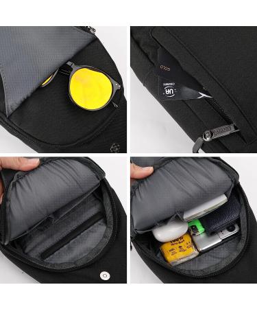 WATERFLY Small Crossbody Sling Backpack - Anti Theft Travel Shoulder Bag Black (Small) - Buy Online on GoSupps.com