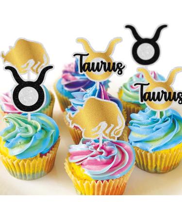 18pcs Taurus Happy Birthday Cupcake Topper April May Happy Birthday 12 Constellations Horoscope Zodiac Themed Birthday Party Decorations - Buy Online on GoSupps.com