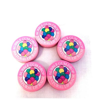 Candy Kisses Natural Lip Balm 5 Piece Bubblegum Flavor