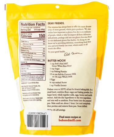 Bob's Red Mill Sweet White Rice Flour - 24 Oz (1.5 lb) | Gluten-Free Baking - Buy Online on GoSupps.com