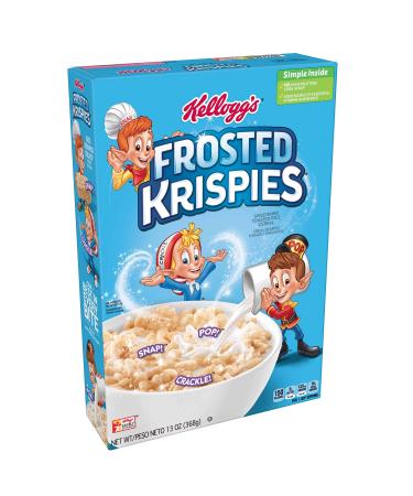 Kellogg's Frosted Krispies Breakfast Cereal, Kids Snacks, Baking Marshmallow Treats, Original, 13oz Box (1 Box)