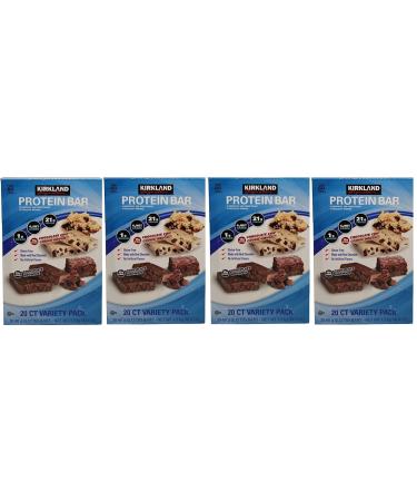 Kirkland Signature Protein Bar Energy Variety Pack 20 Count (4 Pack)