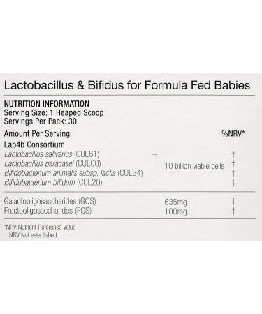Proven Probiotics for Formula-Fed Babies - 33g Lactobacillus & Bifidus Formula | Shop Now - Buy Online on GoSupps.com