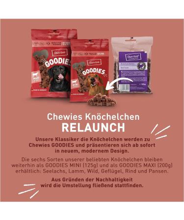 Buy Chewies Hundeleckerli Mix - 3 x 200g Dog Snacks | Sugar-Free High Meat Content | Beef Rumen Poultry Treats for Training (600g) - Buy Online on GoSupps.com