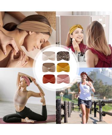Nayyana 6-Piece Non-Slip Elastic Hair Bands for Women | Short Hair Yoga Workout & Sports Turbans | Color 2 - Buy Online on GoSupps.com
