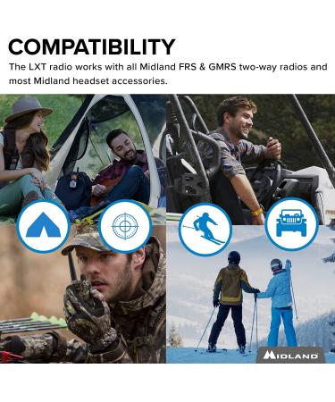 Midland LXT600VP3 FRS Two-Way Radio - 30 Mile Range Walkie Talkie 121 Privacy Codes NOAA Weather Alert - 2 Pack, Black - Buy Online on GoSupps.com