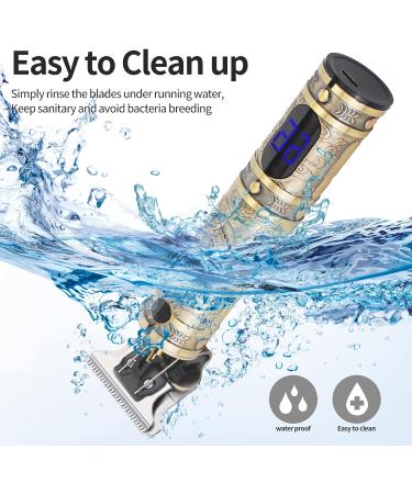 FENGCHUNS Cordless Hair Trimmer - Professional T-Blade Clippers for Men, Zero Gapped Edgers with LCD Display - Buy Online on GoSupps.com