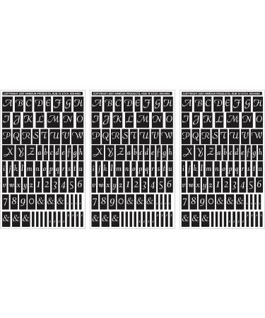 Armour Products Rub n' Etch Glass Etching Stencils 5 inch x 8 inch 3 Pack Script Letters and Numbers 12-7032 - Buy Online on GoSupps.com