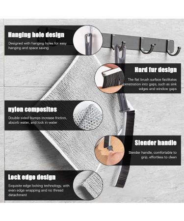 piuryue 10 PCS Multifunctional Non-Scratch Wire Dishcloth Wire Dishwashing Rags Silver Metal Steel Wire Dishwashing - Buy Online on GoSupps.com