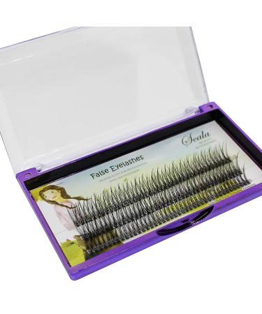 60pcs Long Fish Tail Design Cluster Eyelashes 14mm - Soft Black False Lashes for Grafting Extensions - Buy Online on GoSupps.com