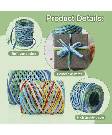 Yzzsjc 656ft Colored Raffia Ribbon for Gift Wrapping and Craft Projects - Blue - Buy Online on GoSupps.com