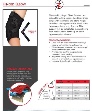Thermoskin Hinged Elbow Support - X-Large | International Shipping Available - Buy Online on GoSupps.com