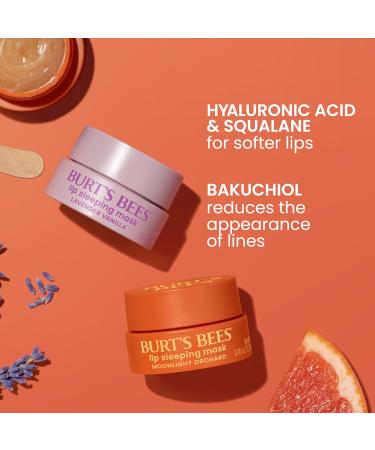 Burt s Bees Lavender Vanilla Lip Sleeping Mask With Hyaluronic Acid and Squalane Moisturizer To Instantly Hydrate Lips Overnight Mask and Treatment 0.45 oz. - Buy Online on GoSupps.com