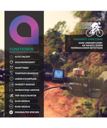 Wireless Bike Computer | 13 Function Speedometer with Temperature Display & Backlight - International Shipping - Buy Online on GoSupps.com