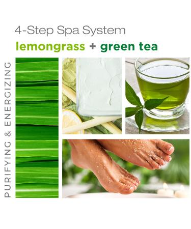 Lemongrass + Green Tea 4-in-1 Manicure & Pedicure Spa Set Exfoliate Hydrate & Refresh Skin | Dead Sea Salt Soak Sugar Scrub Moisture Mask & Massage Cream | Professional & Home Uses - Buy Online on GoSupps.com