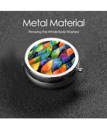 Rainbow Fish Scaleround Pill Box - 3 Compartment Portable Organizer for Travel | International Shipping Available - Buy Online on GoSupps.com