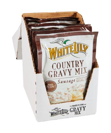 White Lily Sausage Country Gravy Mix 2.25 oz (Pack of 8)