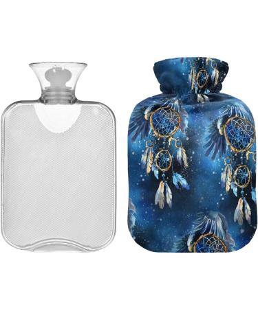 Soft Velvet Hot Water Bottle with Dream Catcher - Pain Relief & Bed Warmer | 1L Hot & Cold Compress - Buy Online on GoSupps.com