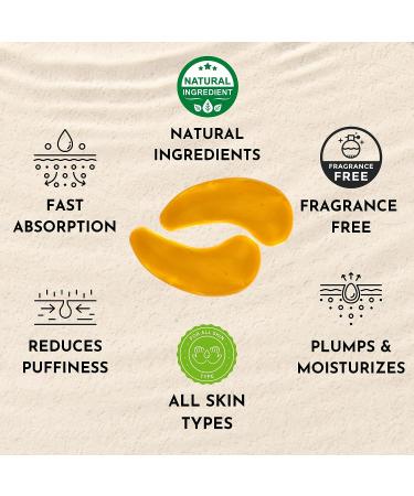 24K Gold Under Eye Patches 5 Pairs Set - Anti-Aging Treatment for Puffy Eyes & Dark Circles - Buy Online on GoSupps.com