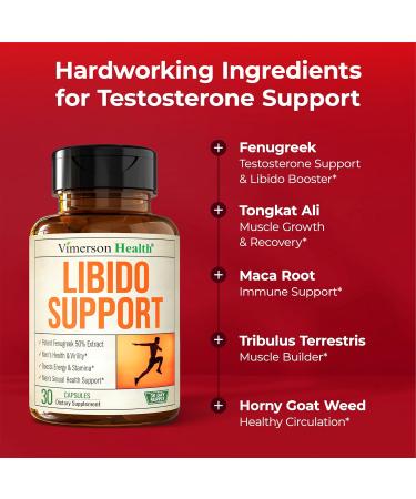 Fenugreek Supplement for Libido Support 10 in 1 Performance Blend with Niacin Zinc & Caffeine for All-Day Energy Testosterone Supplement for Men w/ Tongkat Ali Horny Goat Weed & Tribulus - Buy Online on GoSupps.com