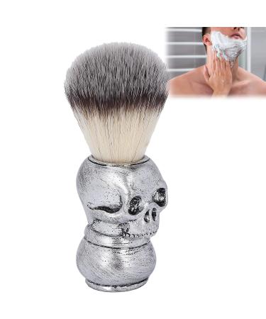 Men's Beard & Hair Shaving Brush - Creative Skeleton Handle | Professional Barber Tool & Gift for Men (Silver) - Buy Online on GoSupps.com