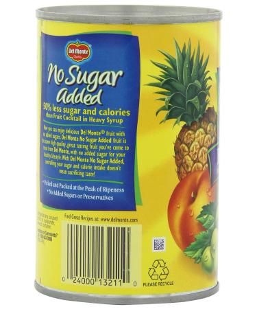 Del Monte Fruit Cocktail Packed in Water  Artificially Sweetened No Sugar Added  14.5-Ounce (Pack of 6) - Buy Online on GoSupps.com