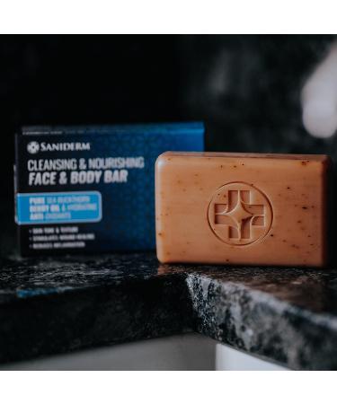 Saniderm Hydrating Tattoo Healing Soap with Sea Buckthorn Oil - 3.5 oz Bar - Buy Online on GoSupps.com
