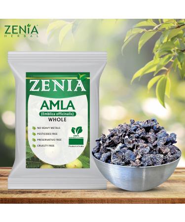Zenia 100% Pure Whole Dried Amla Herb 100g - Raw Edible Grade for Herbal Hair Treatment - Buy Online on GoSupps.com