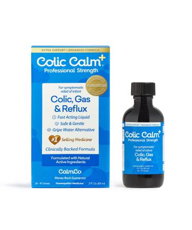 Colic Calm Plus Homeopathic Gripe Water, Colic & Infant Gas Relief Drops, 2 Ounce