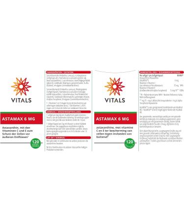 Buy Vitals Astamax 6mg Astaxanthin - 120 Softgels | Natural Algae Formula with Vitamins C & E | Premium Quality by Astareal - Buy Online on GoSupps.com