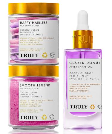 Truly Beauty Smooth Legend Shave Kit - Coochie Shaving Cream, Sensitive Skin Shave Oil For Women, Vegan And Cruelty Free Shaving Cream For Women Smooth Legend Shaving Kit