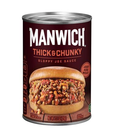 Manwich Sloppy Joe Sauce Thick and Chunky Canned Sauce 15.5 Oz (Pack of 12) Thick & Chunky