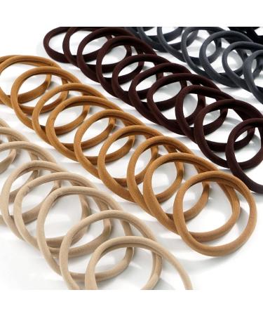 CELLOT 50PCS Elastic Hair Ties for Thick Hair - No Damage Black Hair Ties for Women - Ponytail Holders and Hair Accessories for Girls - 8cm Diameter (50 Count) - Buy Online on GoSupps.com