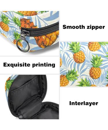Pineapple Leaves Pattern Menstrual Pad Storage Bag - Portable Sanitary Pouch for Teen Girls and Women (Color 8) - Buy Online on GoSupps.com