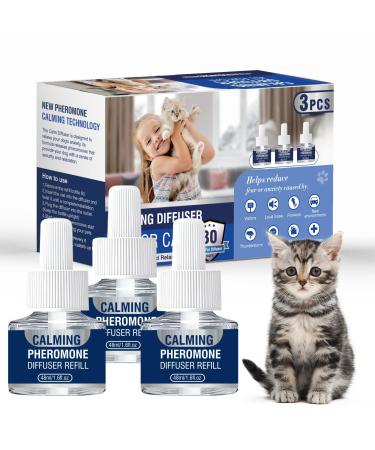 Pheromone cats socket calming cat -calming cat relaxation sedative relaxation anti -stress medium helps with signs of reduced conflict behavior 3x 48ml refill bottles m