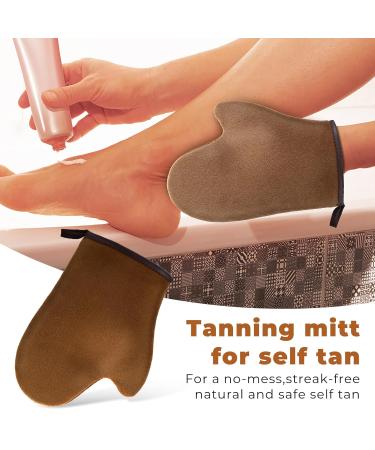 Molain Self Tanning Mitt - Best Self-Tanner Applicator Glove for Lotion Foam & Spray | Perfect for Face Arms & Outdoor Shine | Dark Bronze Remover & Skin Care (1 PC Brown - Buy Online on GoSupps.com